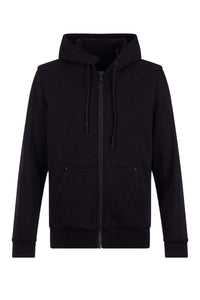 MOOSE KNUCKLES SWEATER ALBERMALE ZIP UP BLACK
