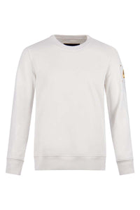 MOOSE KNUCKLES SWEATER SNYDER CREW GOLD WHITE