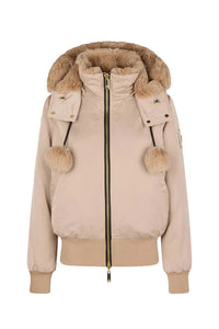 MOOSE KNUCKLES JACKET DEBBY ST BOMBER GOLD BROWN