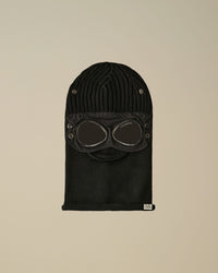 CP Company Hat Merino Wool Goggle Balaclava Black