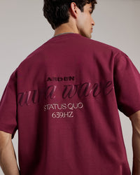 AEDEN T-SHIRT DAX TEE BORDEAUX