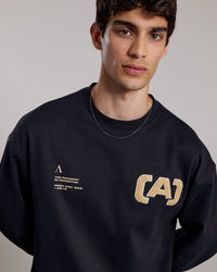 AEDEN T-SHIRT ARIS LONG-SLEEVE TEE ZWART