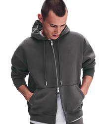 ON RUNNING SWEATER CLUB COLLECTIVE FZ HOODIE M-GRIJS