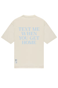 Saint Blanc T-Shirt Text Me Tee L-Blue