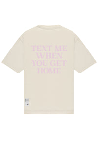 Saint Blanc T-SHIRT TEXT ME TEE Lilac