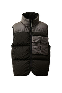 CP Company BodyWarmer Chrome-R Mixed Down Vest Black