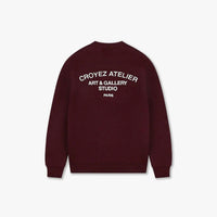 CROYEZ TRUI ART STUDIO KNIT SWEATER BORDEAUX