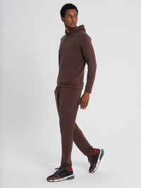 DADADO JOGGING TOP BAMBU HOODIE BROWN