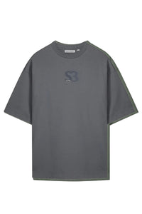 Saint Blanc T-Shirt Initial Logo T-Shirt Gray