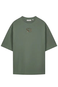 Saint Blanc T-SHIRT INITIAL LOGO T-SHIRT GREEN