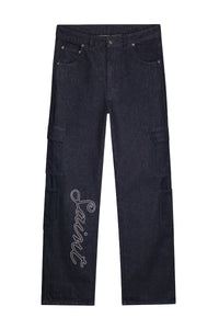 Saint Blanc Jeans Multi-Pocket Script D-Blue