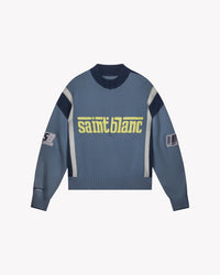 Saint Blanc Sweater Wool Cycling Zip Up OV. Blue