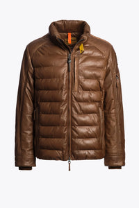 PARAJUMPERS JACKET ERNIE LEATHER-M BROWN