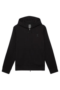 ON RUNNING JOGGING TOP FOCUS TECH ZIP HOODIE BLACK