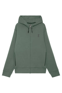 ON RUNNING JOGGING TOP FOCUS TECH ZIP HOODIE GREEN