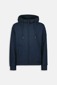 AIRFORCE JOGGING TOP BASIC HOODED ZIP VEST D-BLUE