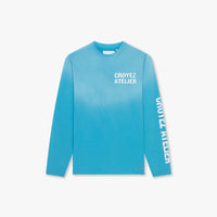 Croyez T-shirt Sprayed Atelier Long Sleeve T-shirt Blue