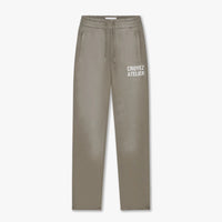 CROYEZ JOGGING PANTS SPRAYED ATELIER STAIGHT LEG SWEATPANTS GREEN
