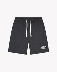 Saint Blanc SHORT OBLIQUE LOGO MESH SHORT BLACK
