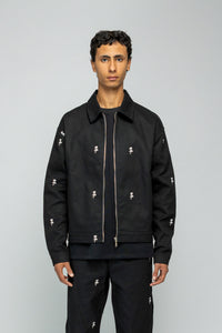 STRANGER SOCIETY JAS ROSES ALL OVER JACKET BLACK