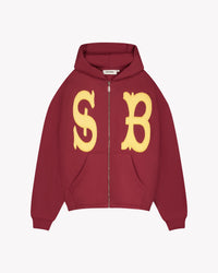Saint Blanc SWEATER DESERT BLOOM LOOSE ZIPPER RED