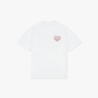 CROYEZ T-SHIRT STITCHED HEART T-SHIRT WHITE