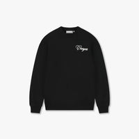 CROYEZ SWEATER SCRIPT KNIT BLACK