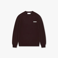 CROYEZ SWEATER ETIQUETTE KNIT SWEATER BORDEAUX