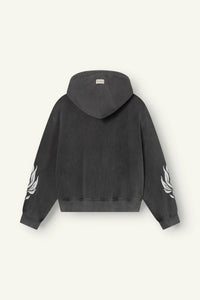 DONT WASTE CULTURE SWEATER WESANDRA ZIP HOODIE D-GREY