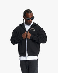 CROYEZ SWEATER RHINESTONE ZIP HOODIE ZWART