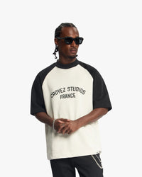 CROYEZ T-SHIRT STUDIOS RAGLAN T-SHIRT OFF WHITE