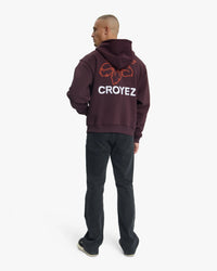 CROYEZ SWEATER GARDENER ZIP HOODIE BORDEAUX