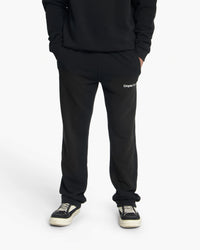 CROYEZ JOGGING BROEK STUDIO FADED STRAIGHT LEG SWEATPANTS ZWART