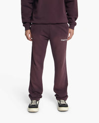 CROYEZ JOGGING BROEK STUDIO FADED STRAIGHT LEG SWEATPANTS BORDEAUX