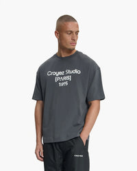 CROYEZ T-SHIRT STUDIO DAMAGED T-SHIRT D-GRIJS