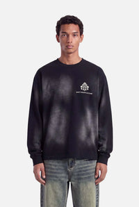 DONT WASTE CULTURE T-SHIRT FADE LONG SLEEVE ZWART