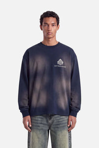 DONT WASTE CULTURE T-SHIRT FADE LONG SLEEVE BLAUW