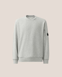 CP COMPANY SWEATER DIAGONAL RAISED FLEECH CREWNECK LENS M-GRIJS