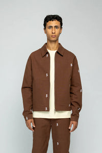 STRANGER SOCIETY JAS ROSES ALL OVER JACKET BRUIN