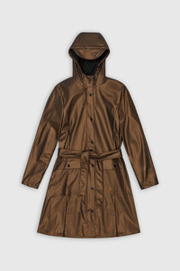 RAINS JAS CURVE LONG JACKET W BRONS